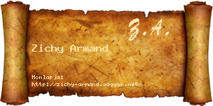 Zichy Armand névjegykártya